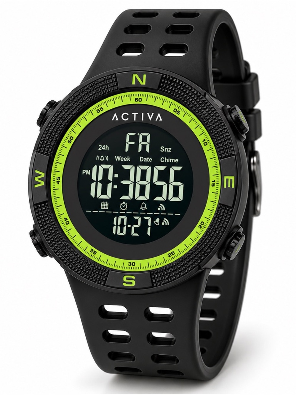 NWT Activa X Invicta Digital Essentials Men’s Watch 50mm Black ACW1915MC-008
